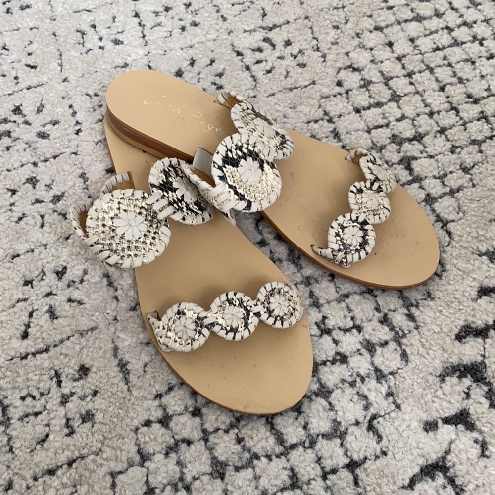 Only Worn Once!! Jack Rogers Lauren Style Sandal in Snakeskin